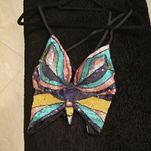Colorful Sequin Camisole Top